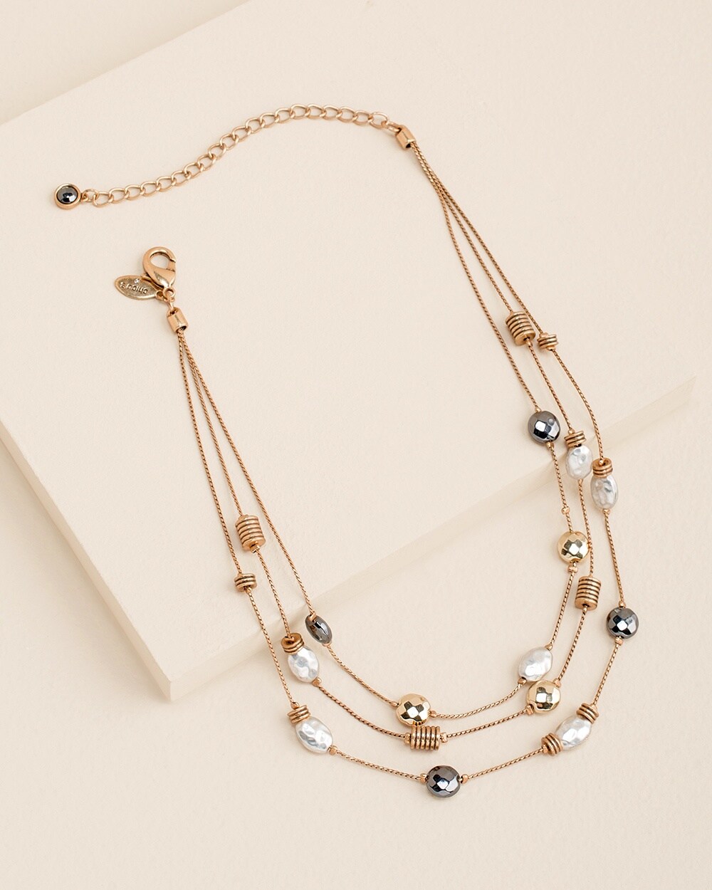 Mixed Metals Illusion Necklace