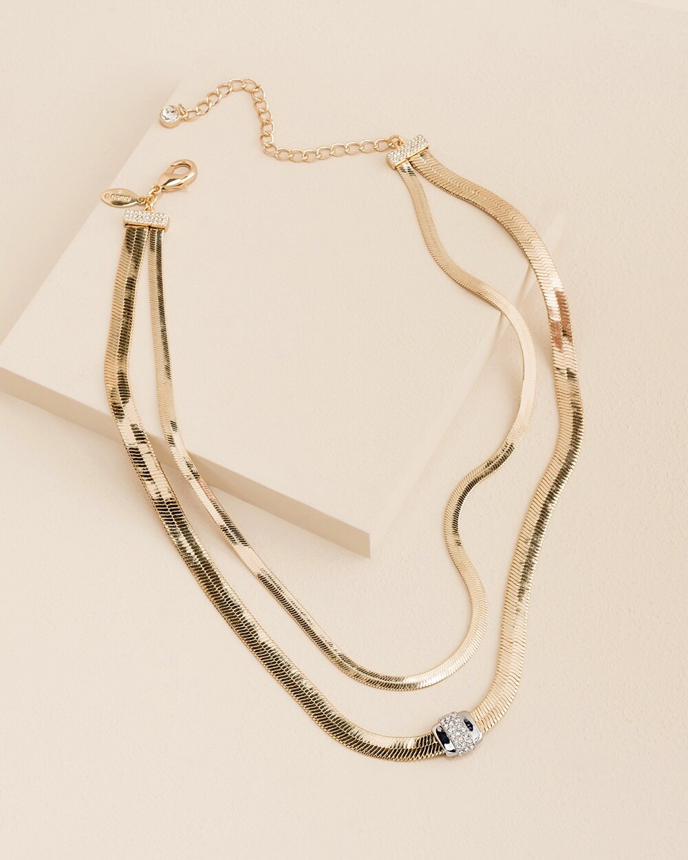 Mixed Metal Two-Strand Necklace