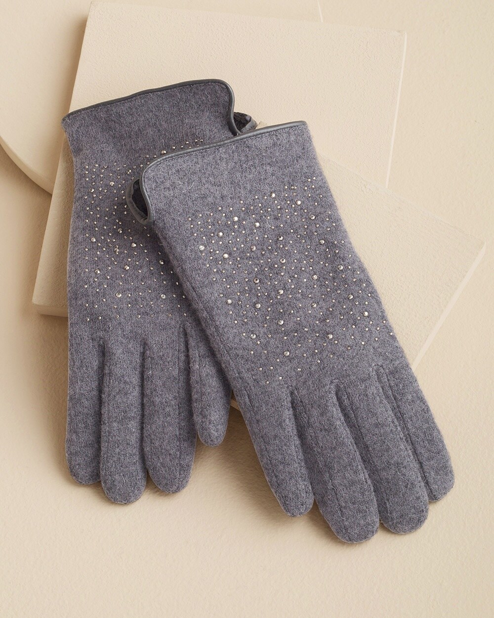 Beaded Knit Gloves