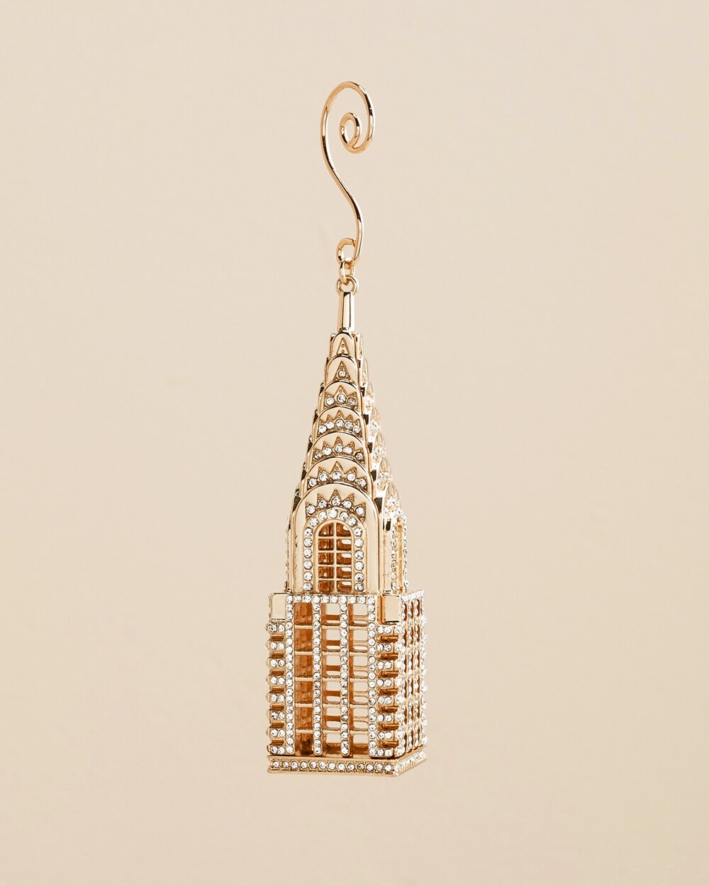 Goldtone Chrysler Building Ornament