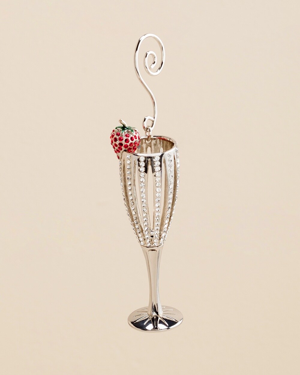Champagne Flute Jeweled Ornament