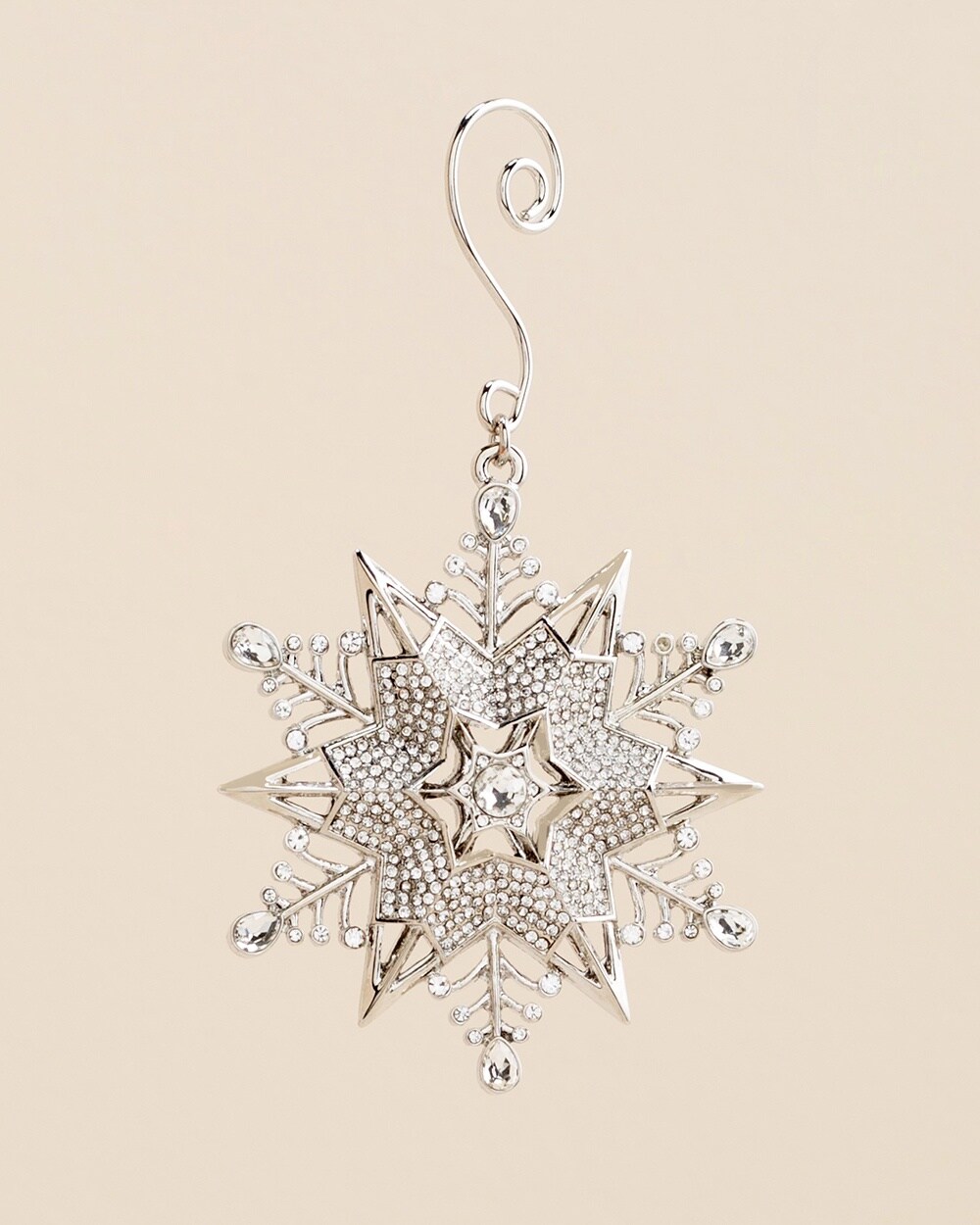 Silvertone Snowflake Ornament