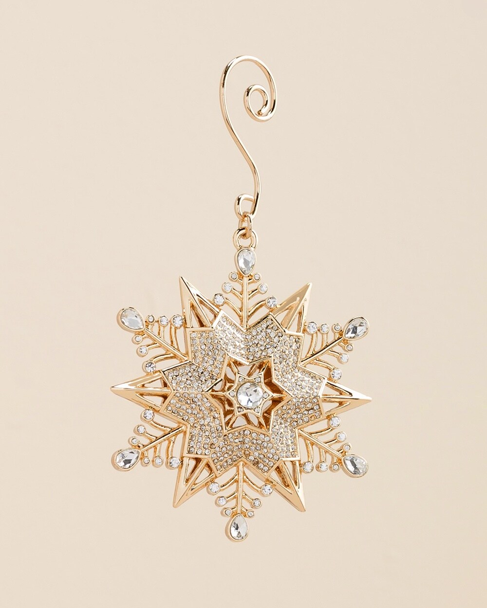 Goldtone Snowflake Ornament