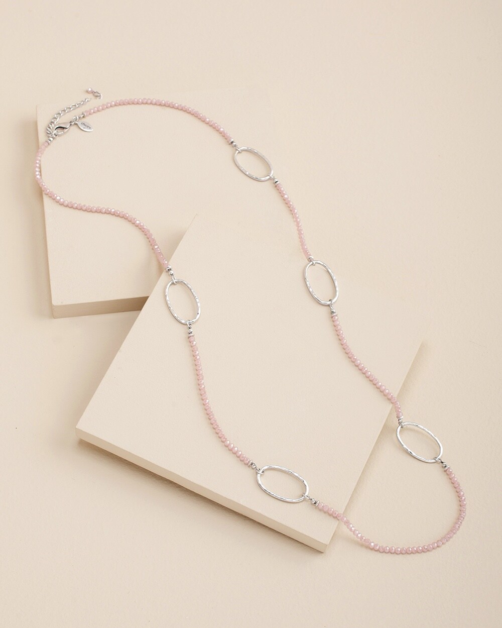 Pink Beaded Singlestrand Necklace