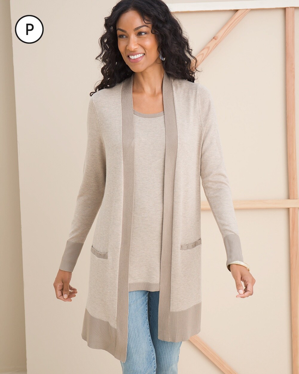 Petite Easy Straight-Front Cardigan