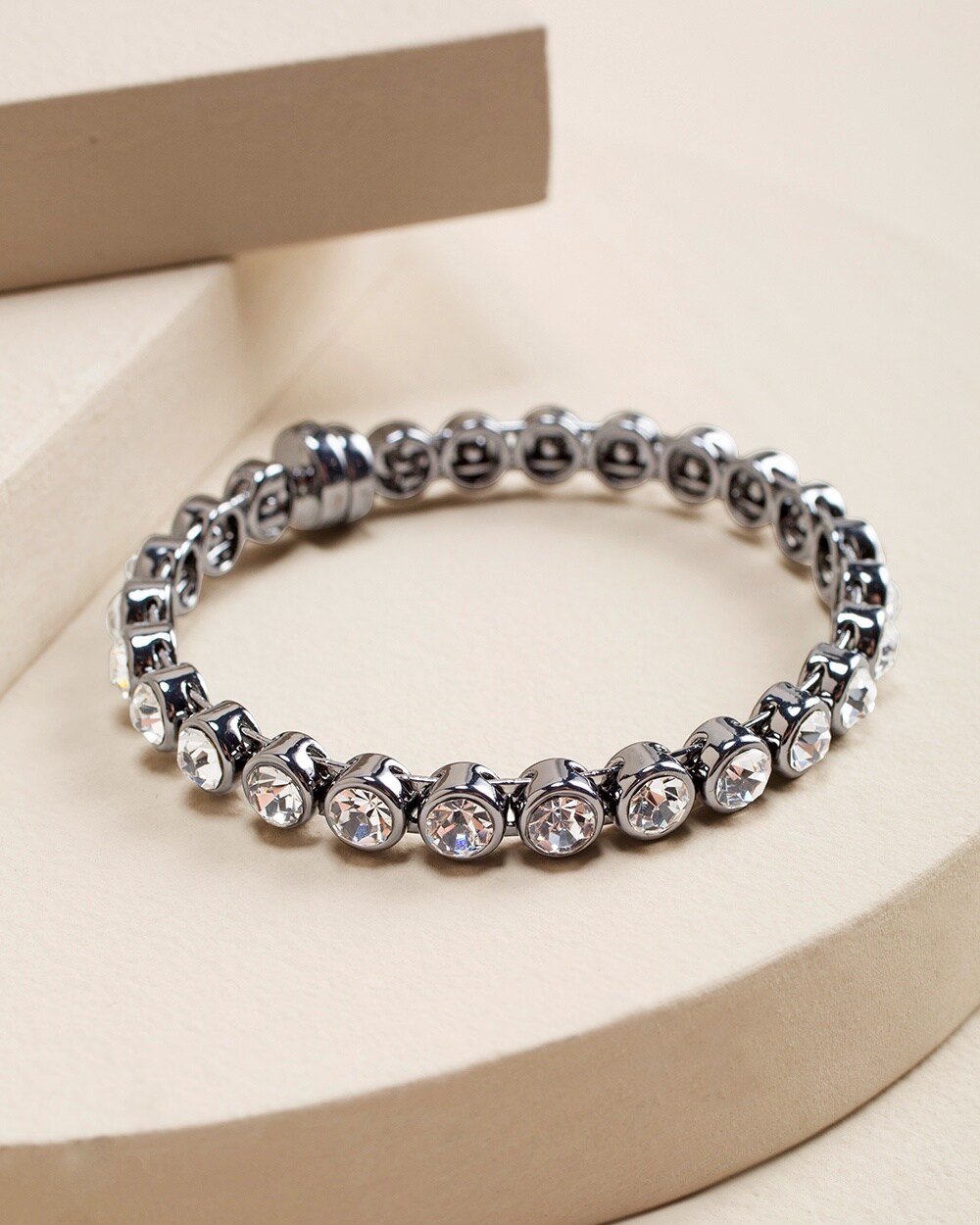 Silver Crystal Magnetic Bracelet