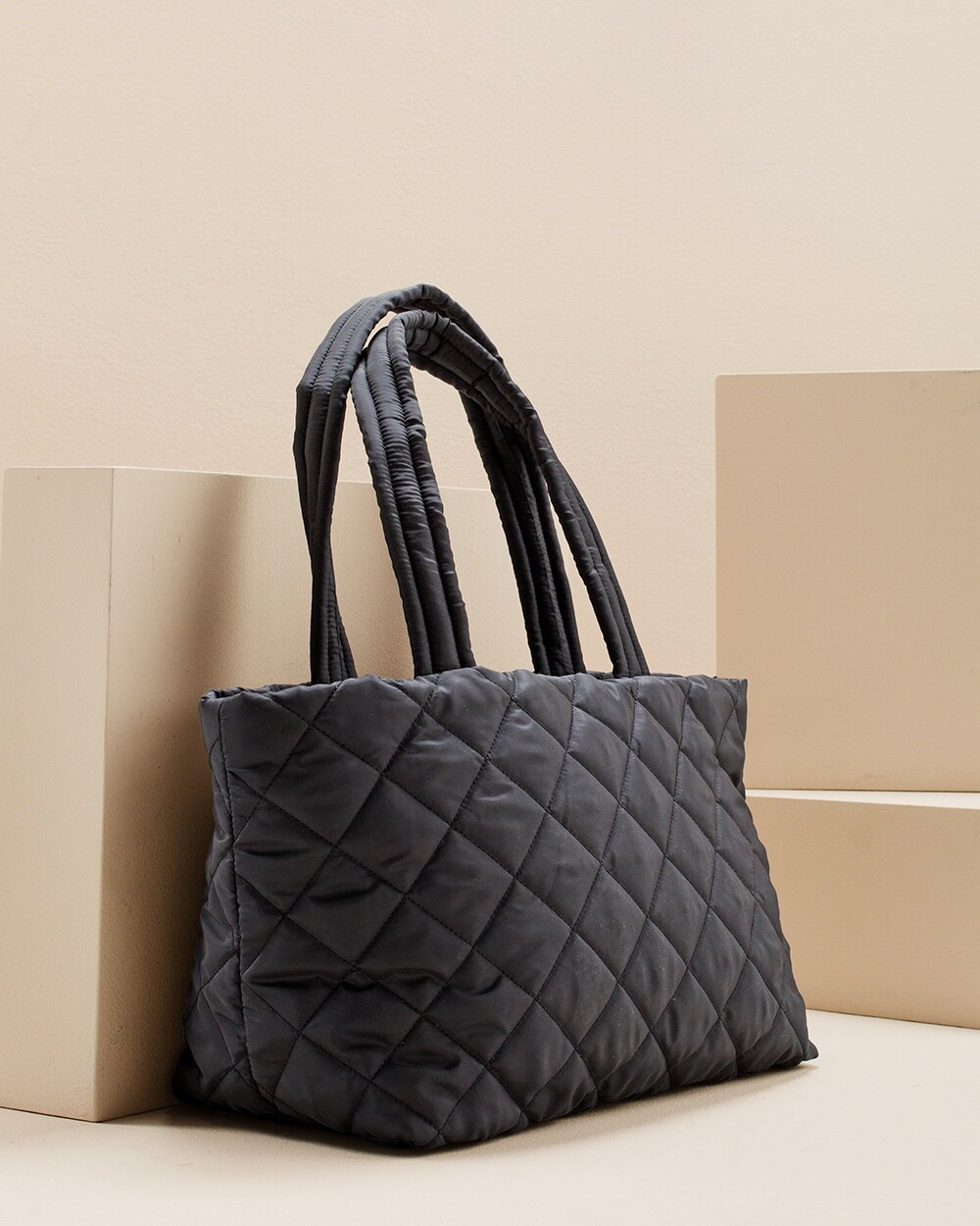 Bijou Brigitte Mini Bag black quilting pattern casual look Bags Mini Bags 