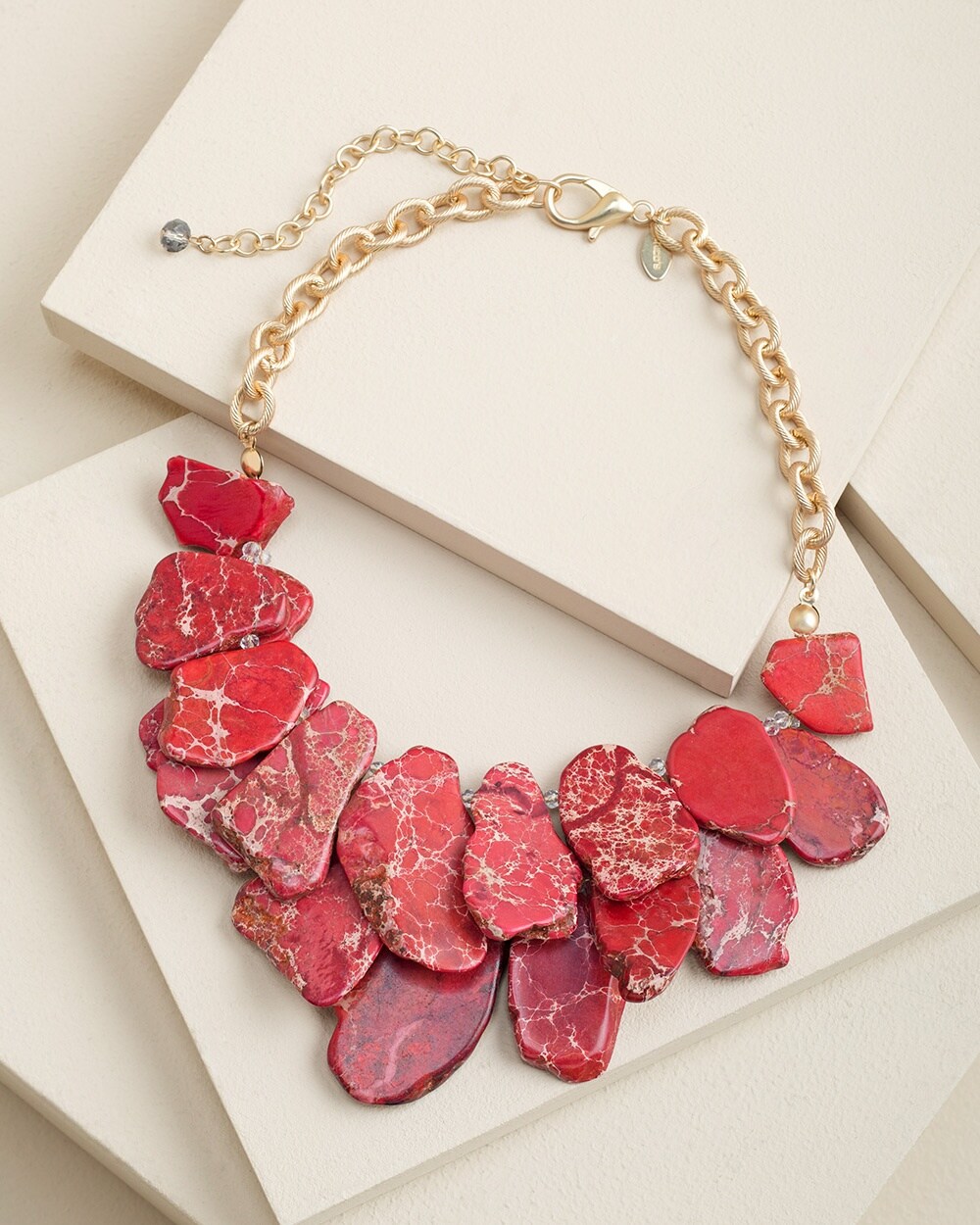 Red-Dyed Genuine Versciatite Necklace