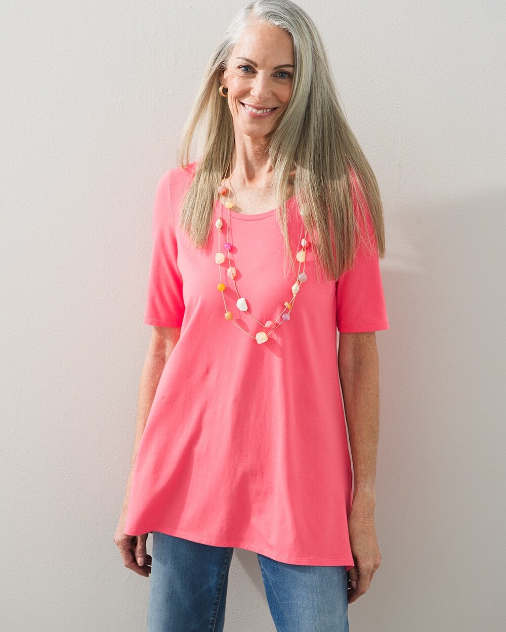 Refined Jersey Elbow Sleeve Tunic