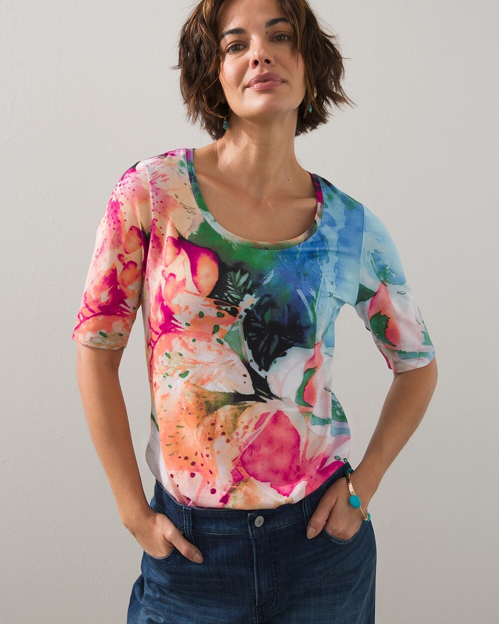 Refined Jersey Bloom Tunic