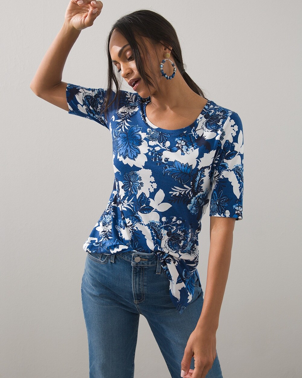 Refined Jersey Floral Tunic