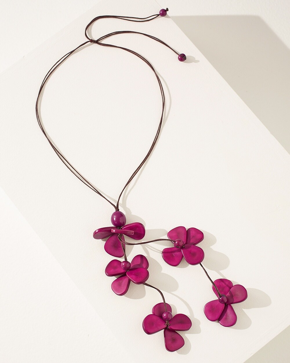 Adjustable Flower Y Necklace