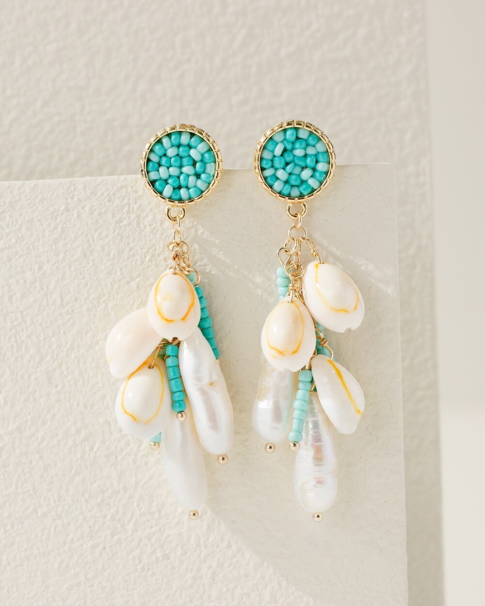 Seashell Cluster Earrings