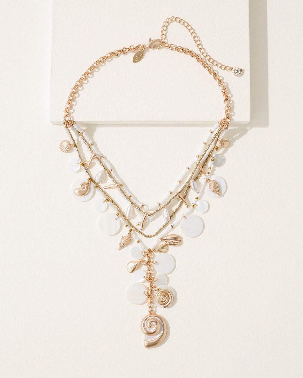 Summer White Charm Necklace