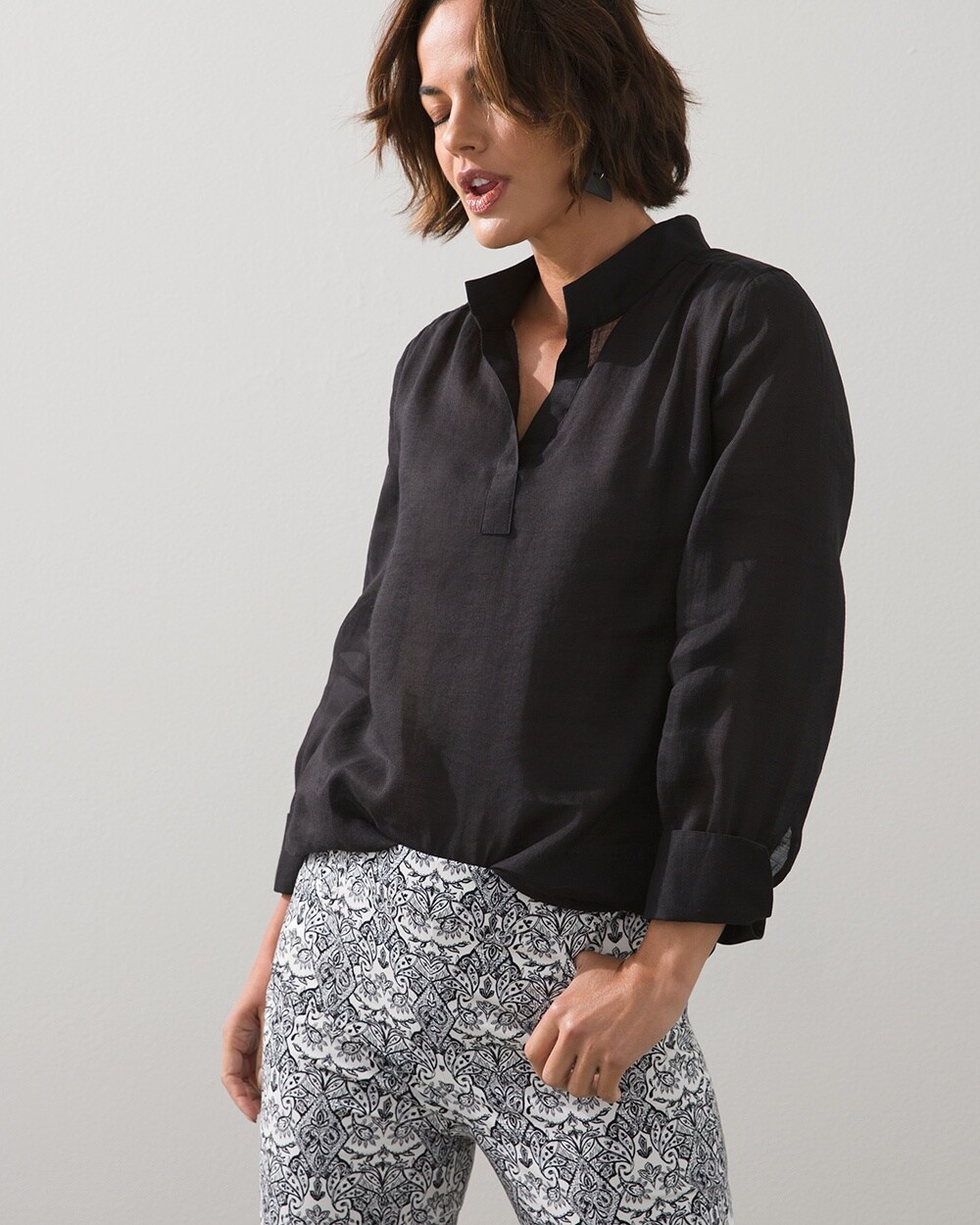 Ruched Popover Top