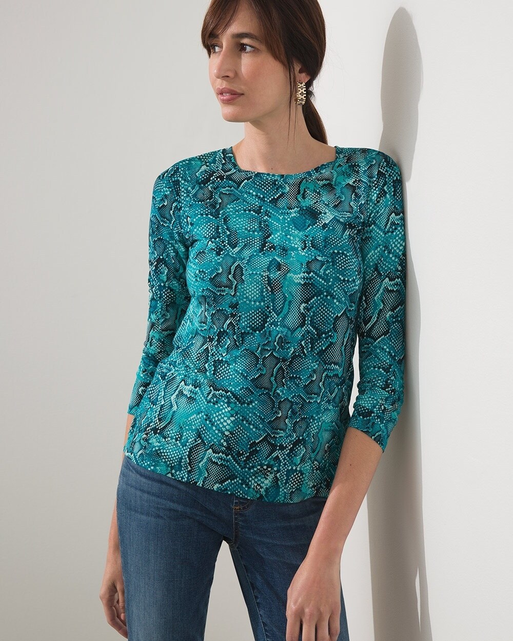 Touch of Cool Snake Print Layering Tee