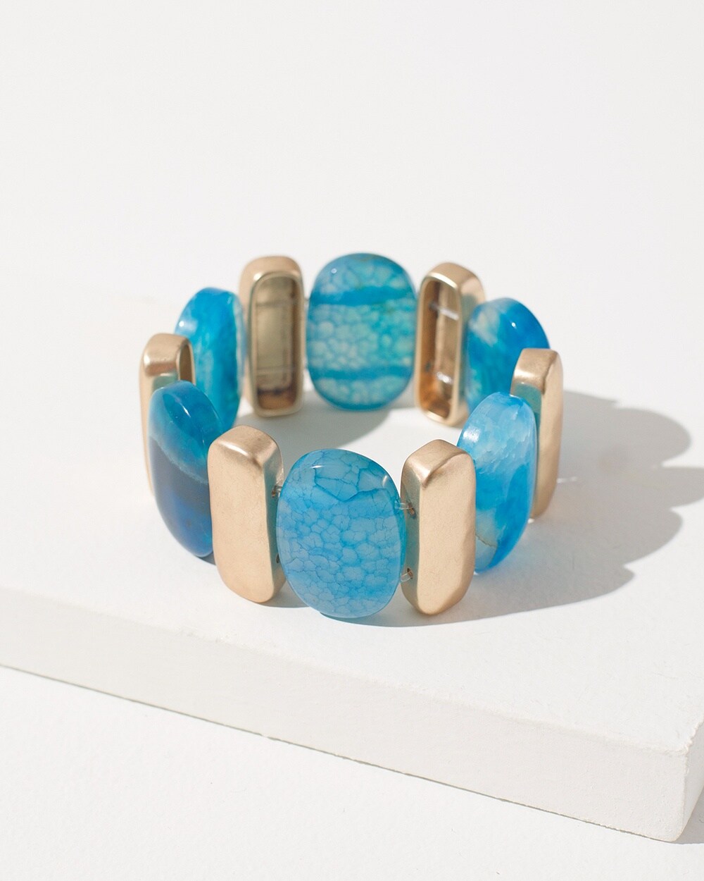 Blue Agate Stretch Bracelet