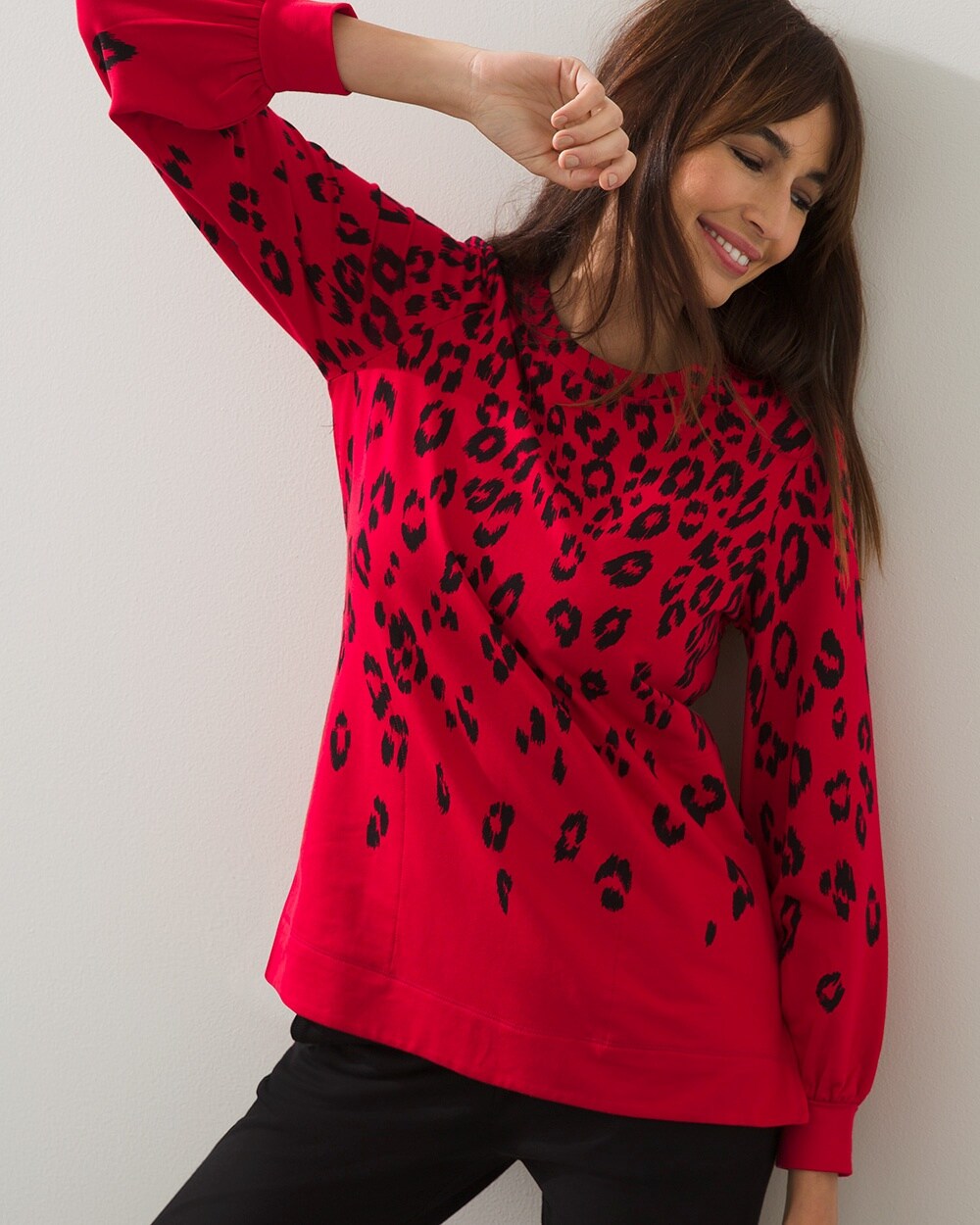 Zenergy French Terry Leopard Tunic