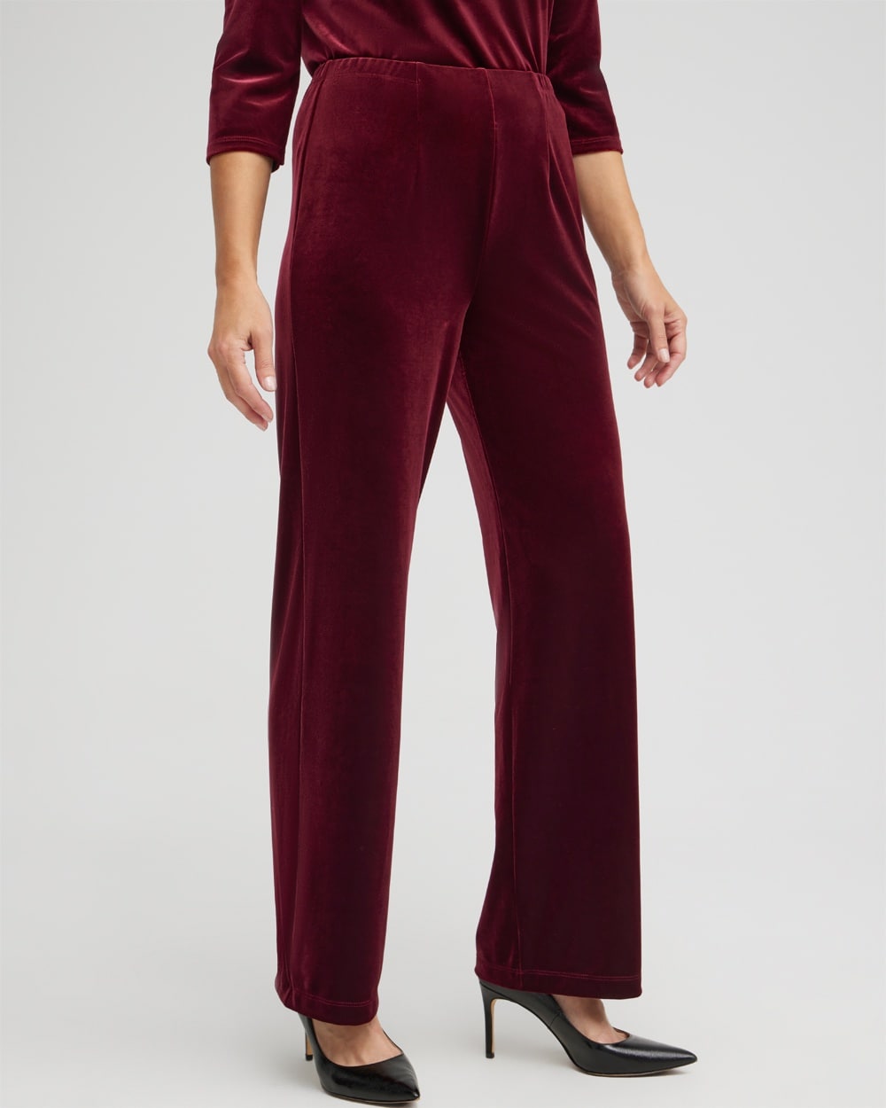 Petite Travelers Collection Velvet No Tummy Pants