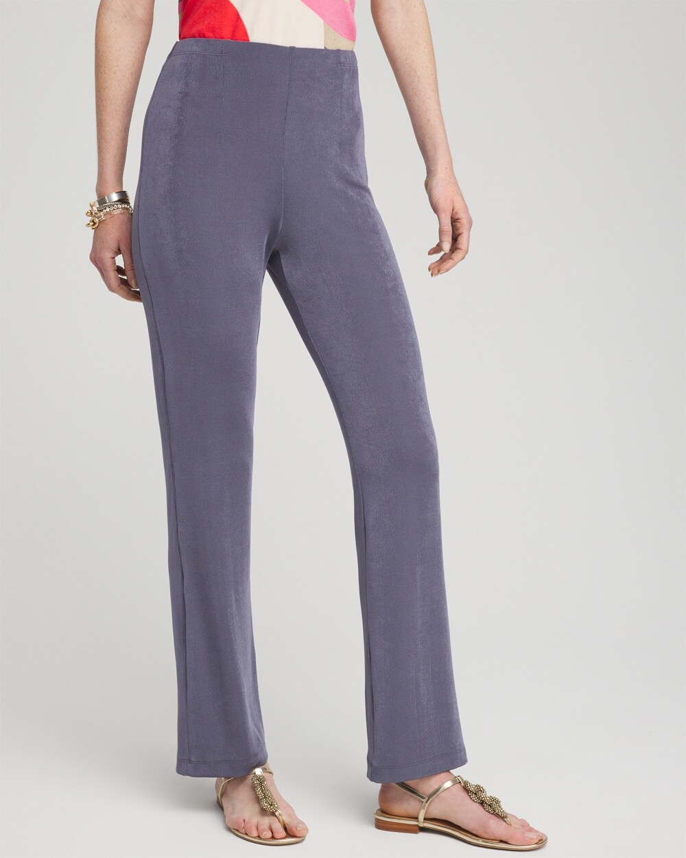 Shop Chico's Wrinkle-free Travelers Pants In Soft Slate Size 20 |  Travel Clothing In Pink Anima