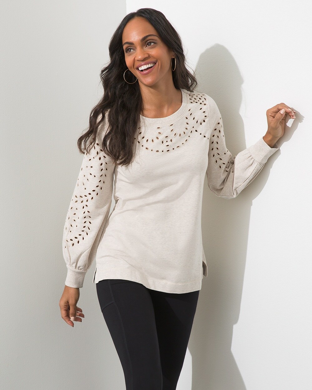 Zenergy French Terry Cutwork Top