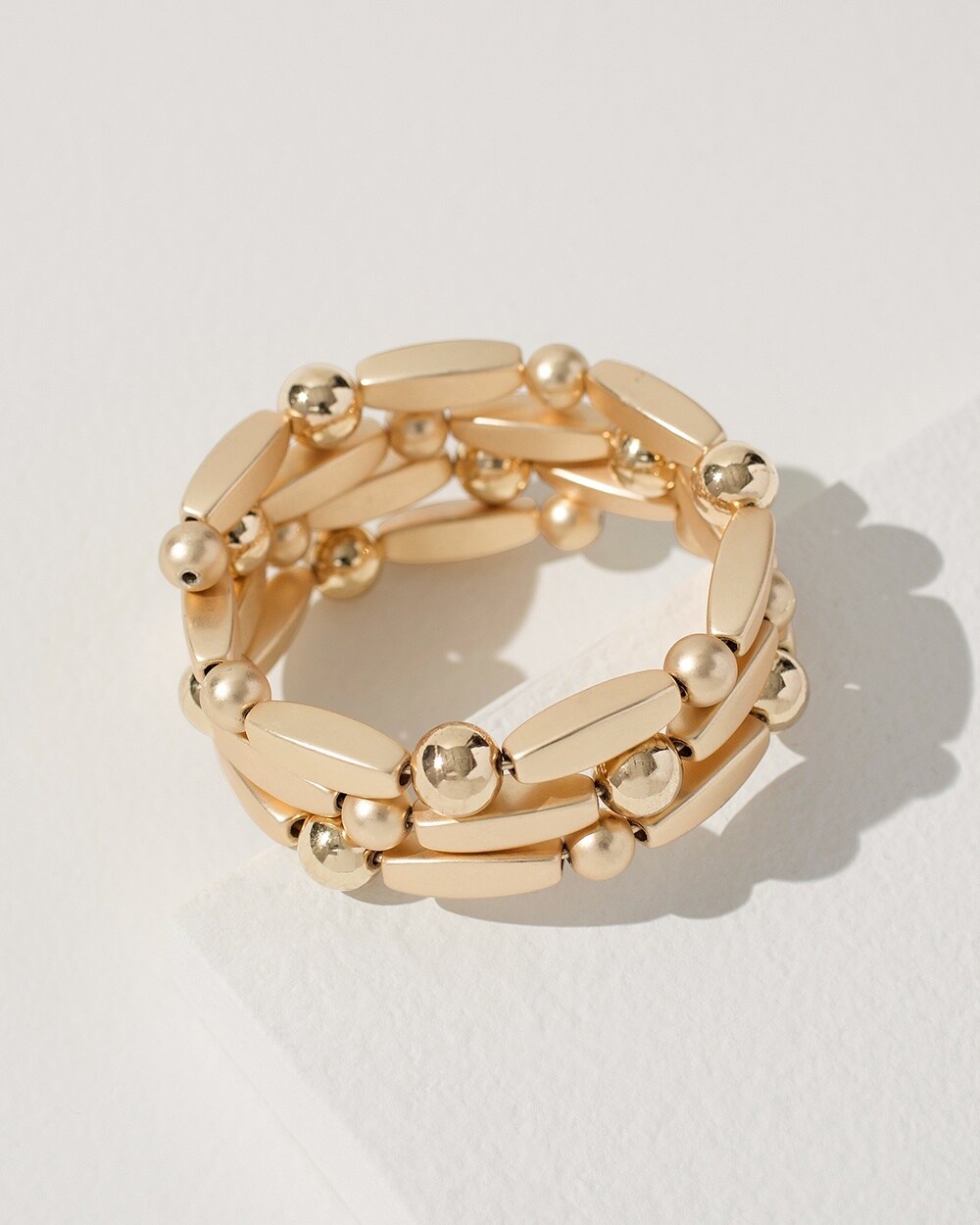 Gold Tone Coil Bracelet