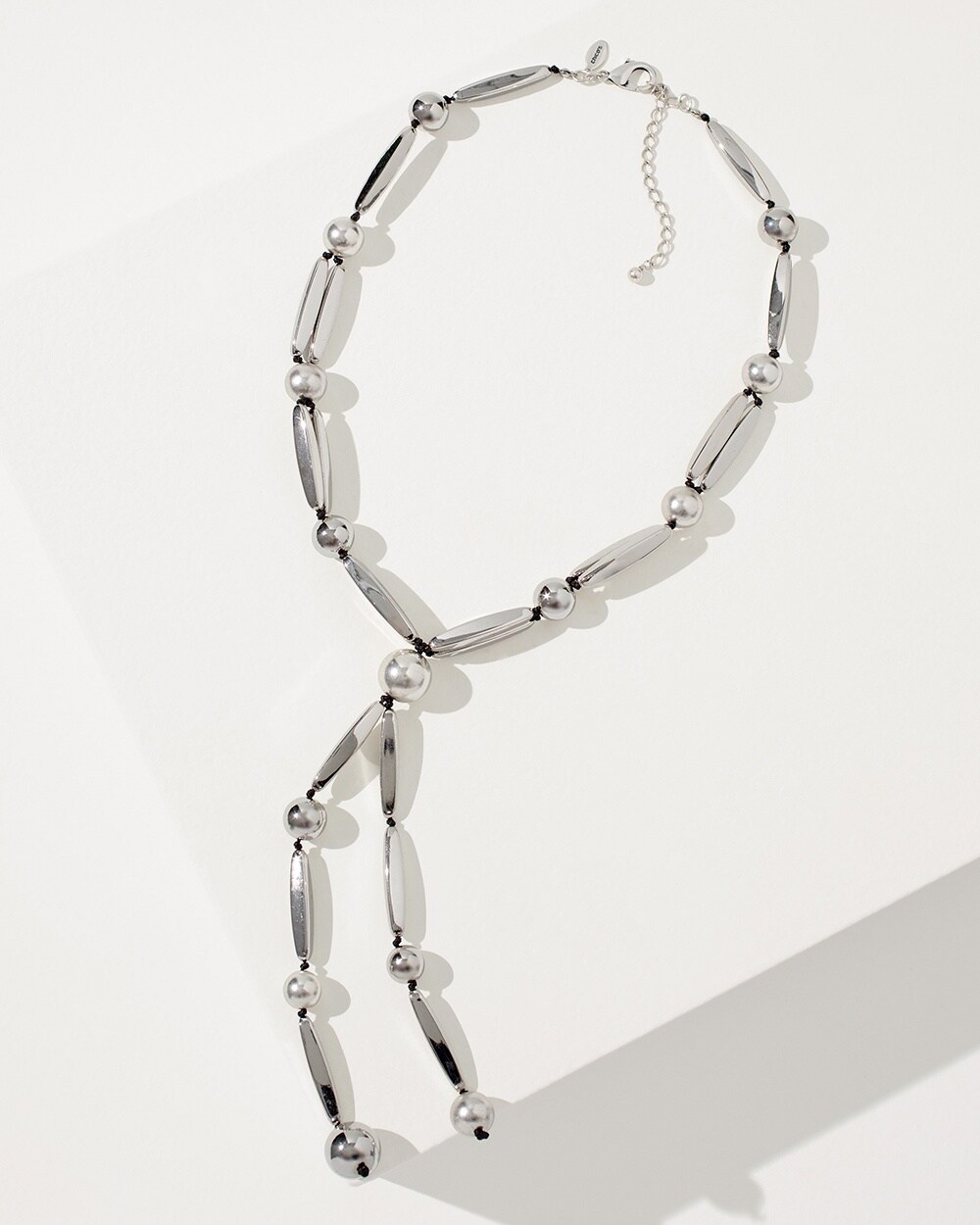 Silver Long Y-Necklace