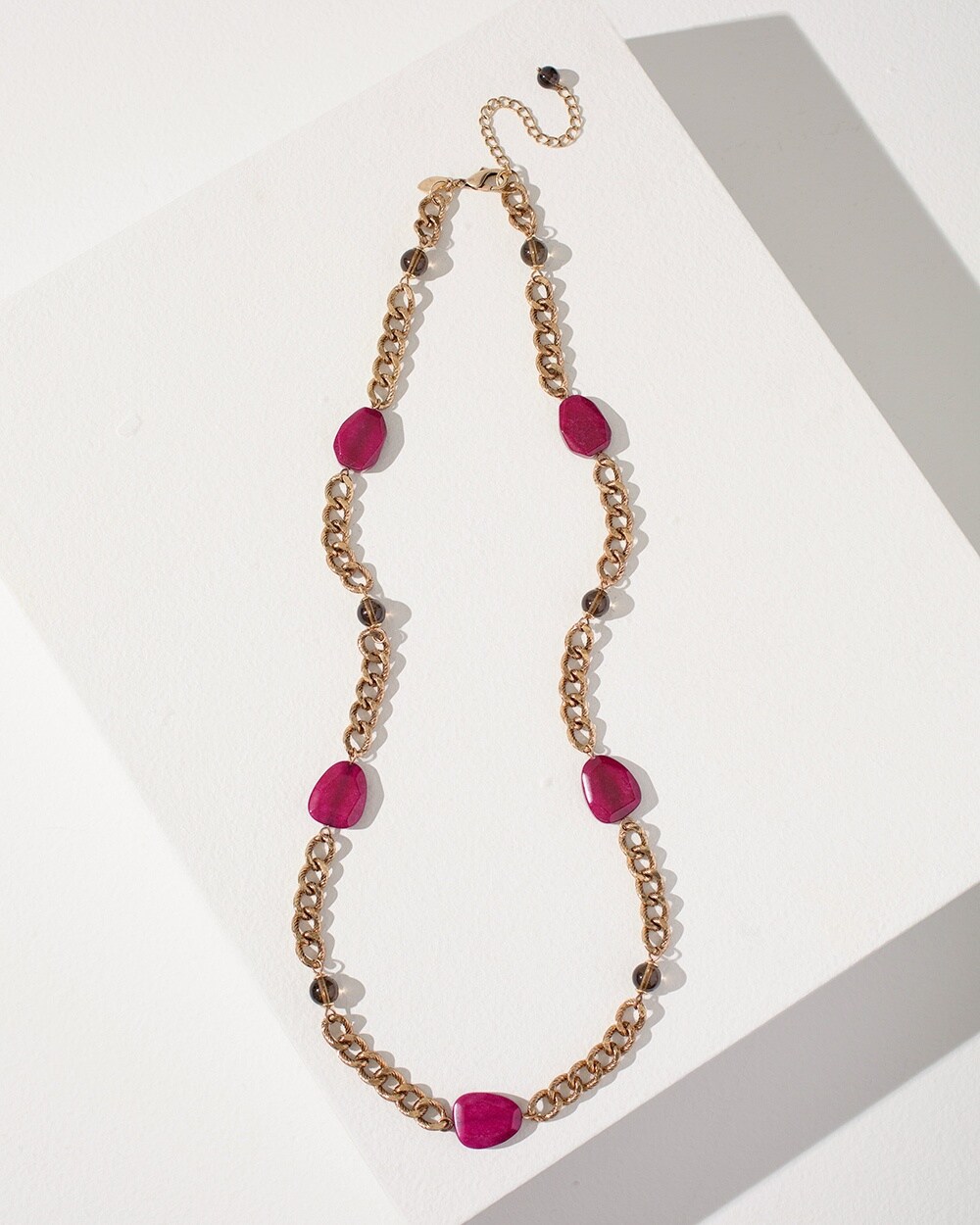 Stone Bead Single-Strand Necklace