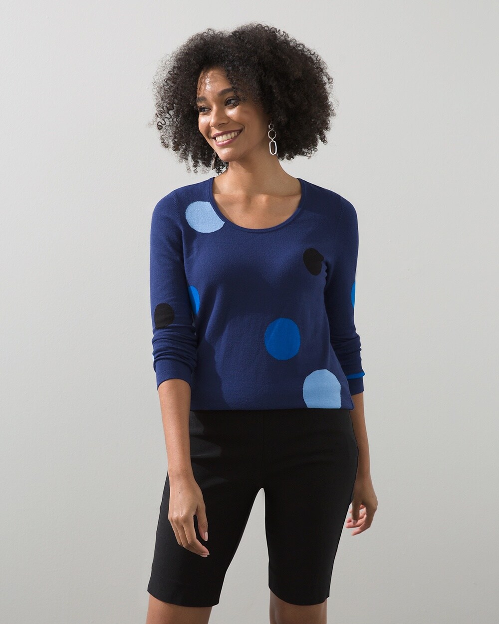 Polka Dot Print Sweater