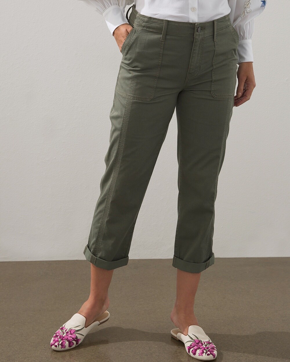 Charmed Twill Casual Ankle Pants