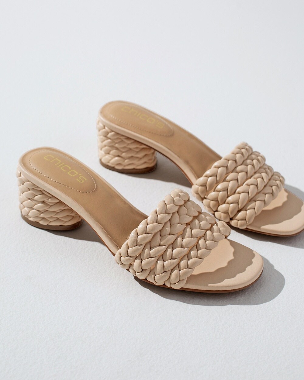 Neutral Braided Leather Sandals