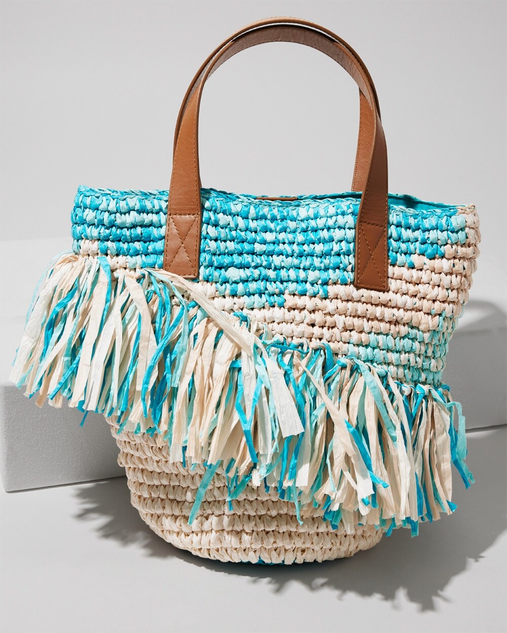 Neutral Turquoise Tote Bag
