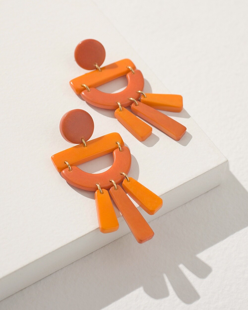 Orange Chandelier Earrings