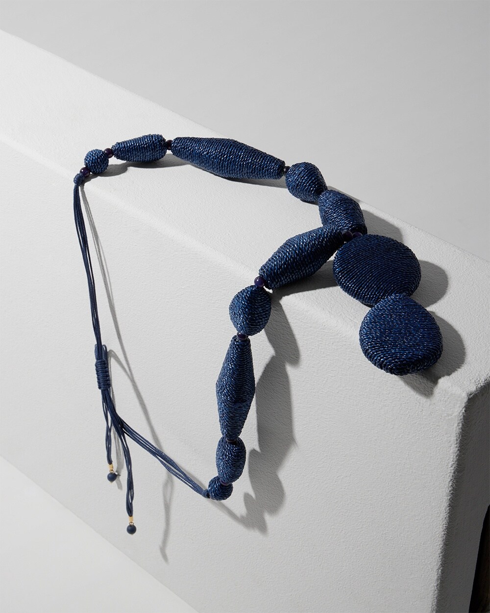 Navy Adjustable Pendant Necklace