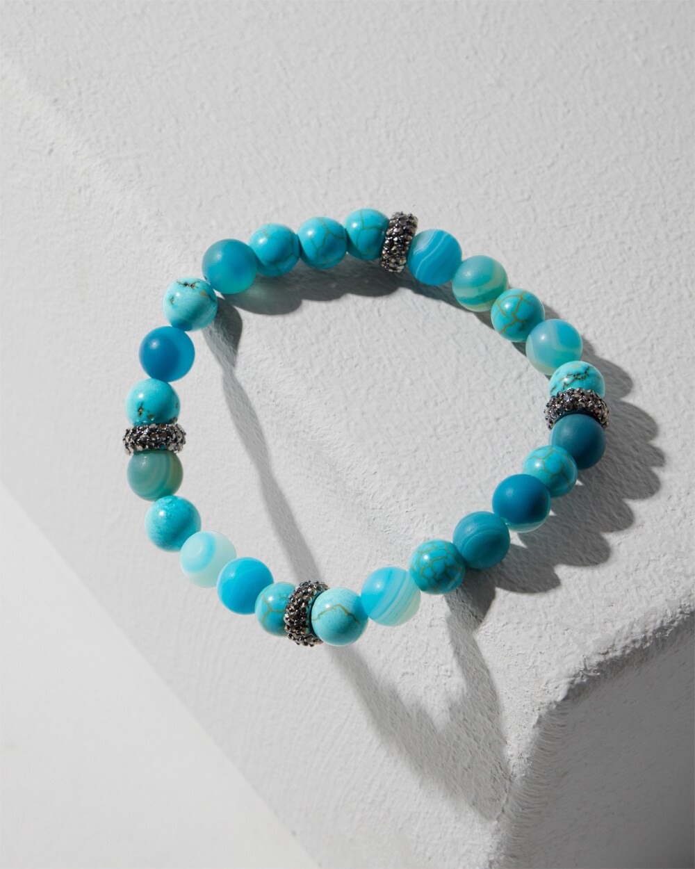 Turquoise Agate Stretch Bracelet