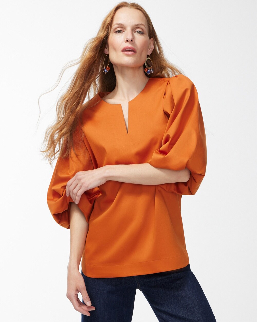 No Iron Stretch Pullover Top