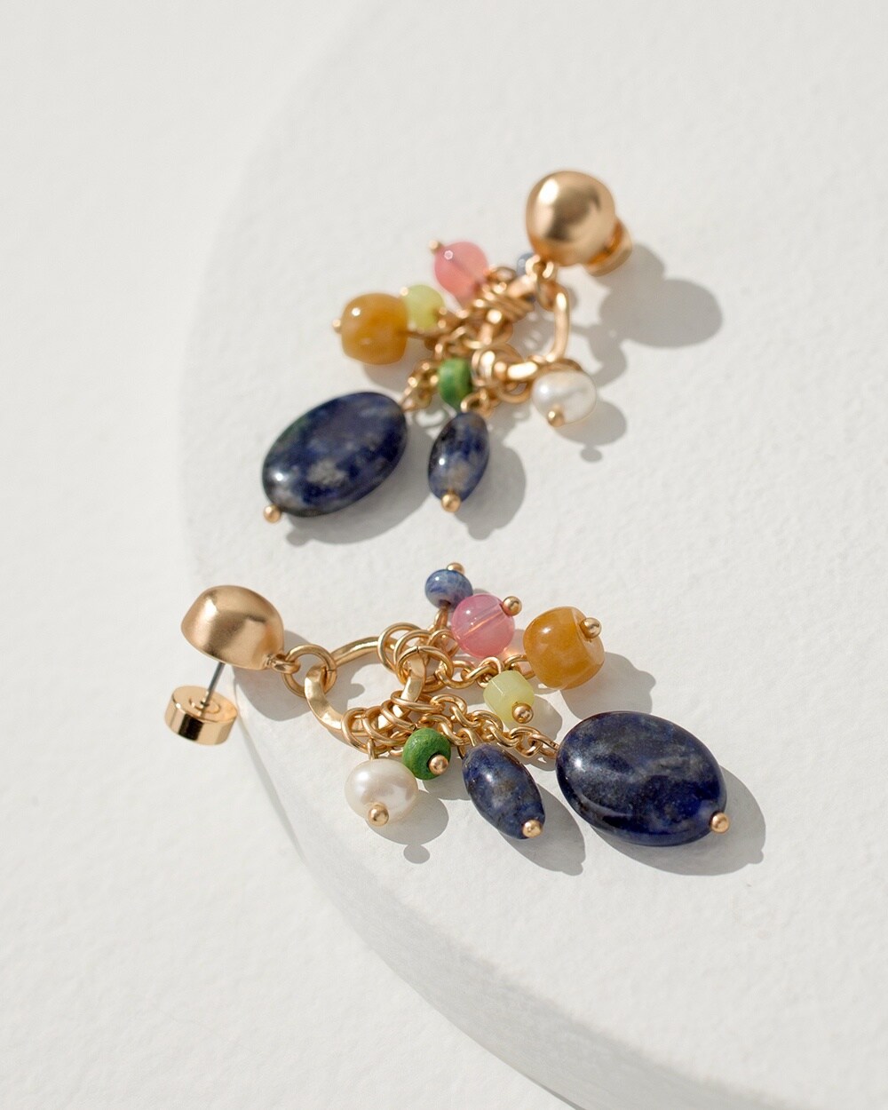 Multicolor Cluster Earrings