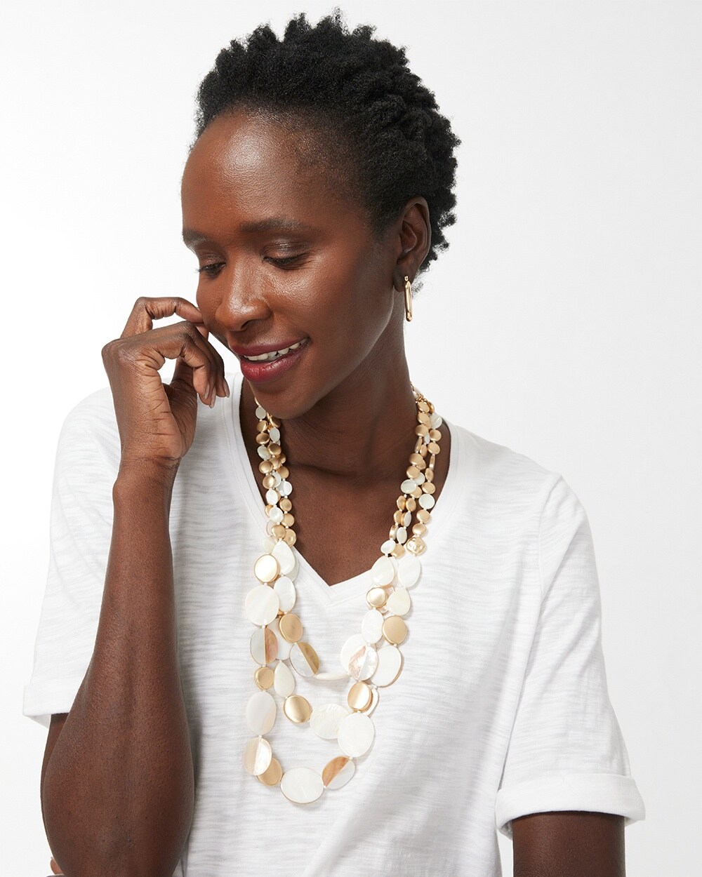 Shell Multistrand Necklace