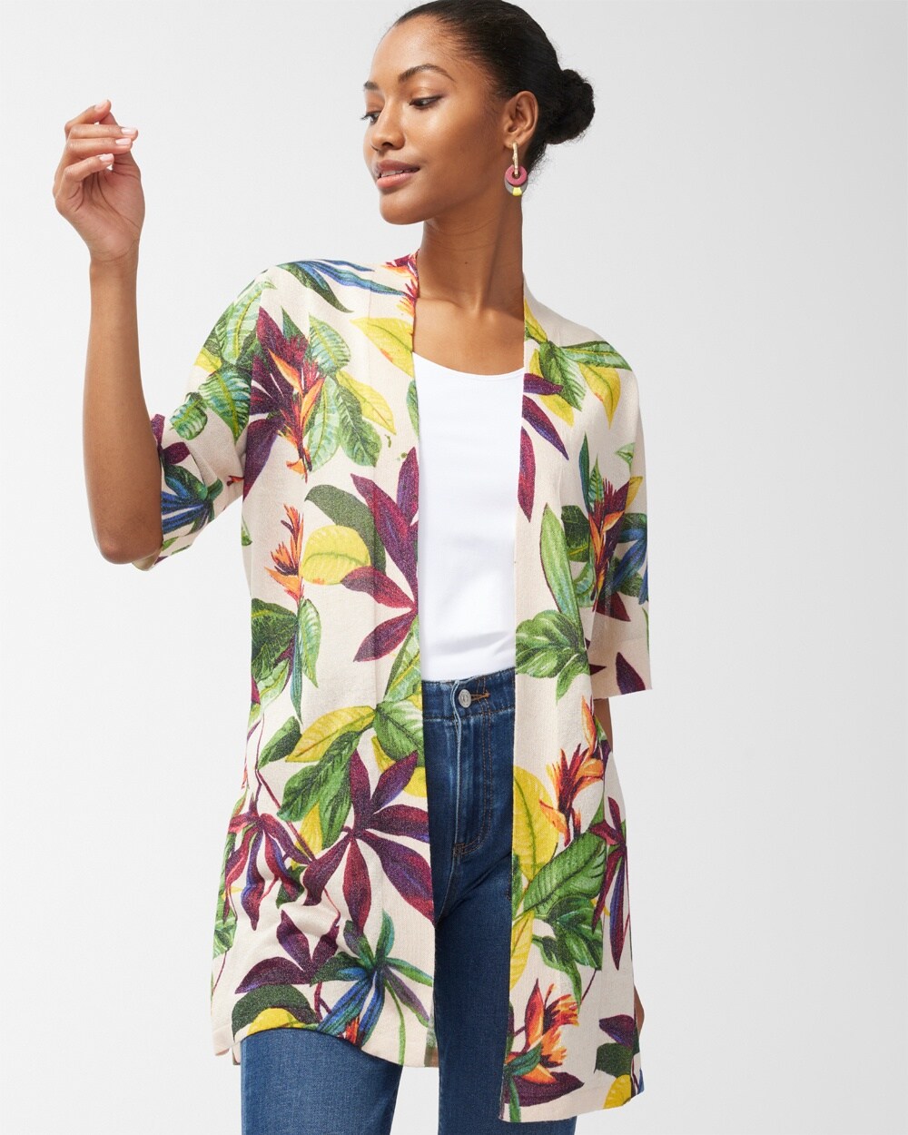 Summer Romance Floral Midi Cardigan video preview image, click to start video