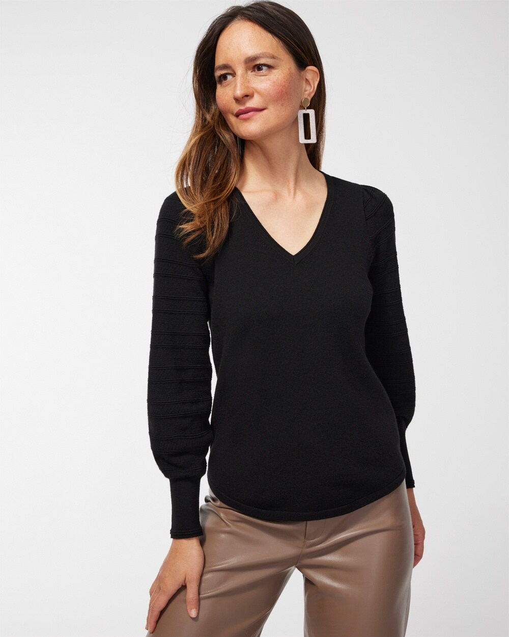 Luxe Sleeve Detail Pullover Sweater