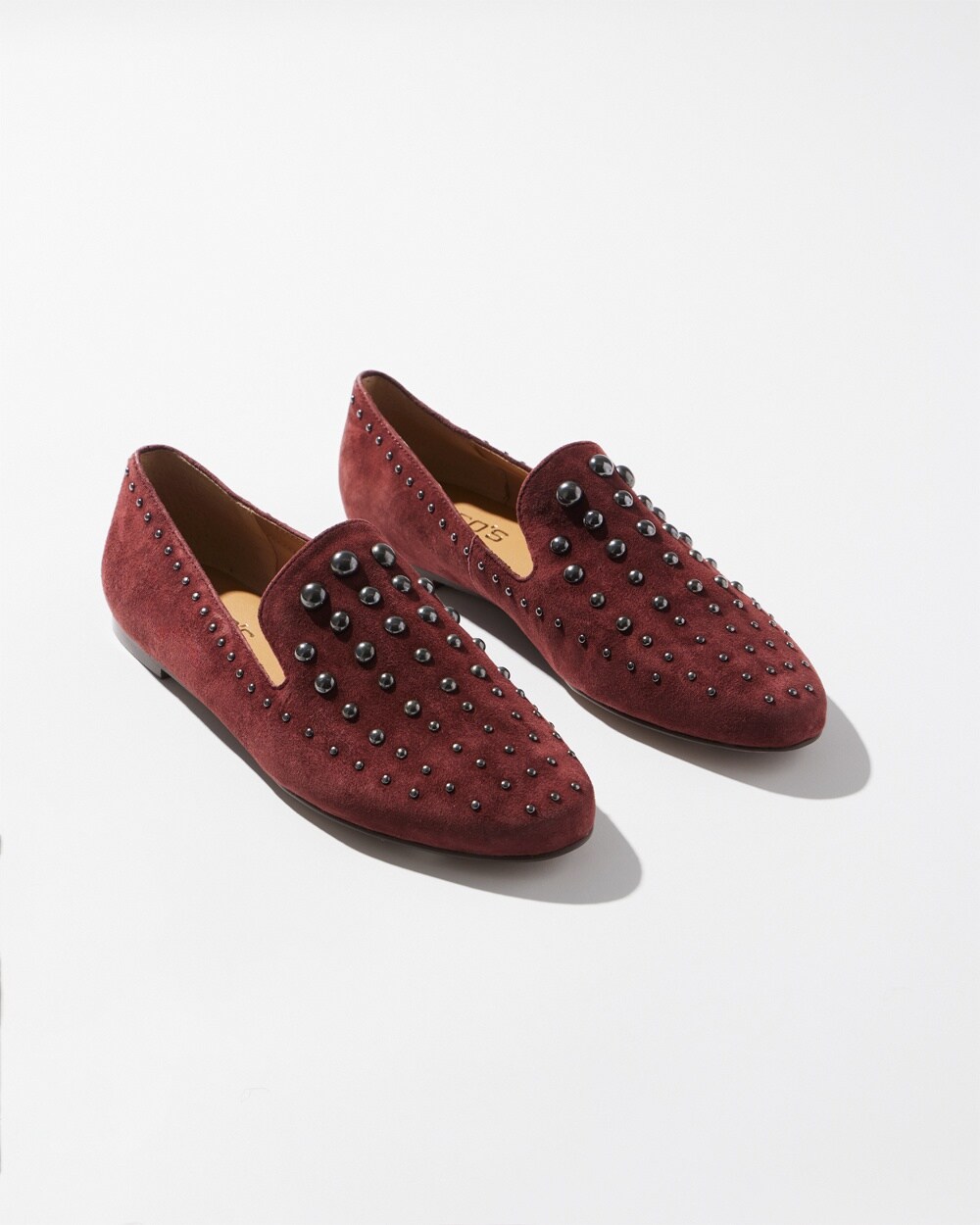 Suede Studded Loafers