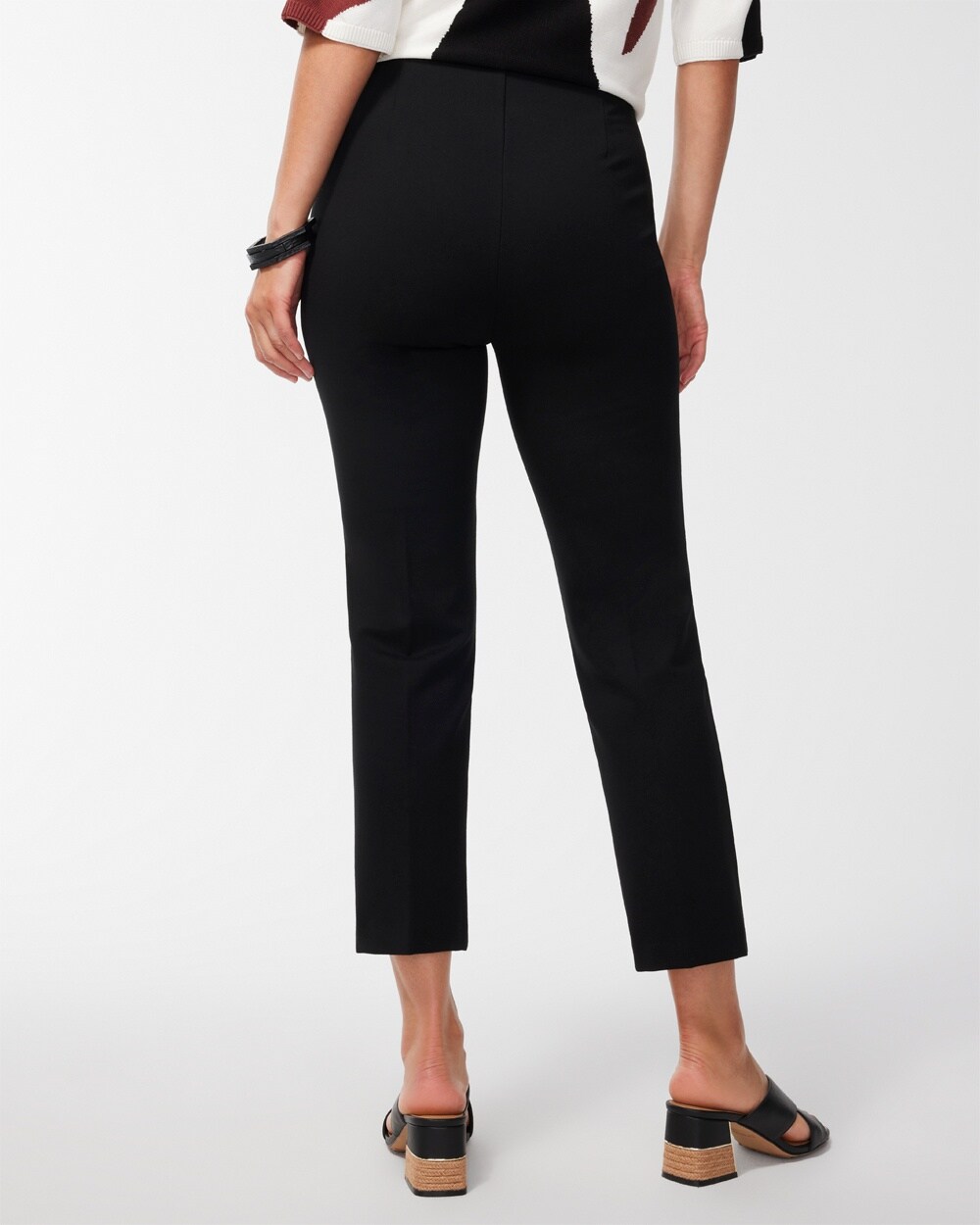Chico's So Slimming Crop Black Ponte Knit Pants Size 2 Large 12 - $27 -  From Susan