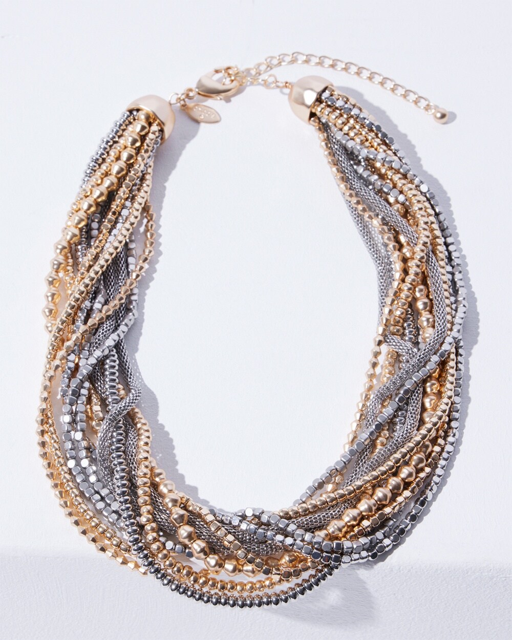 Mixed Metals Multistrand Necklace
