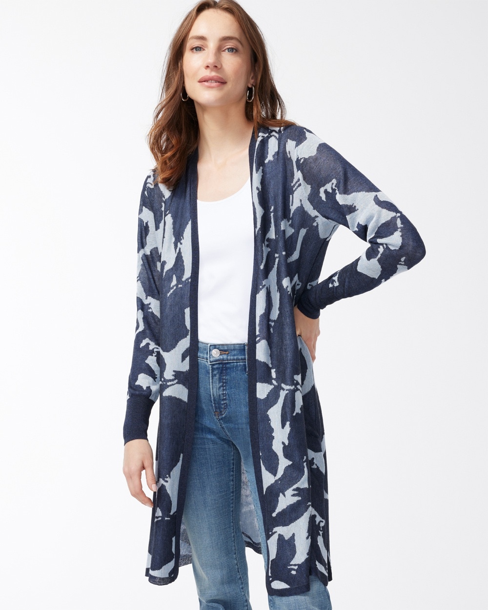 Jacquard Floral Cardigan