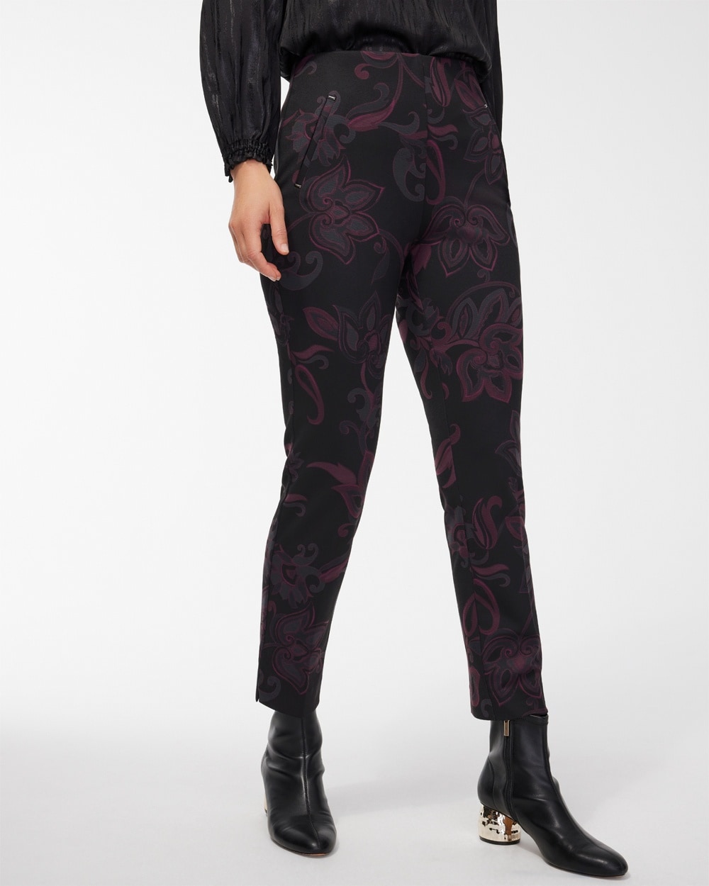 Juliet Ponte Floral Ankle Pants