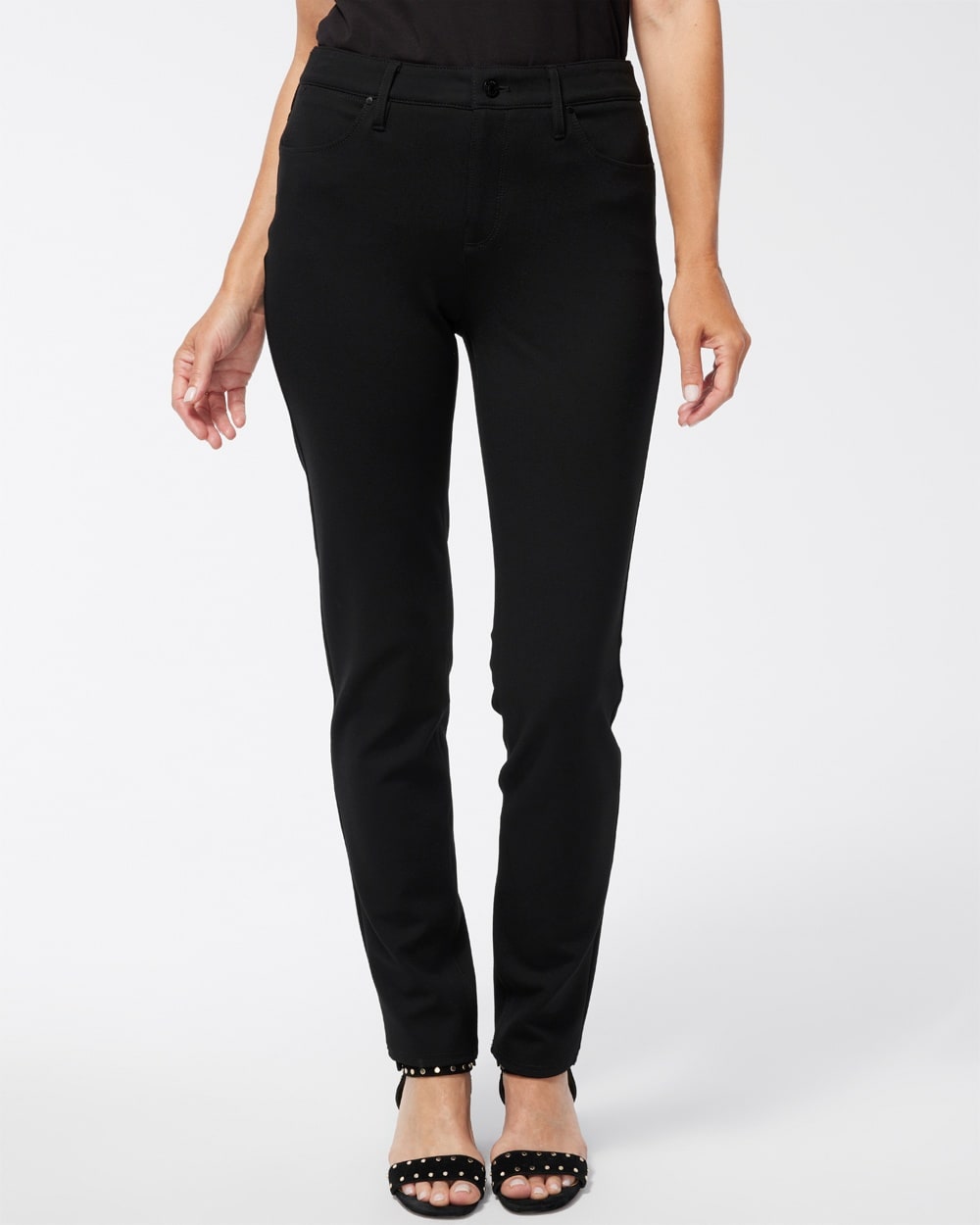 PONTE HIGH WAISTED SLIM PANT - The Boutique