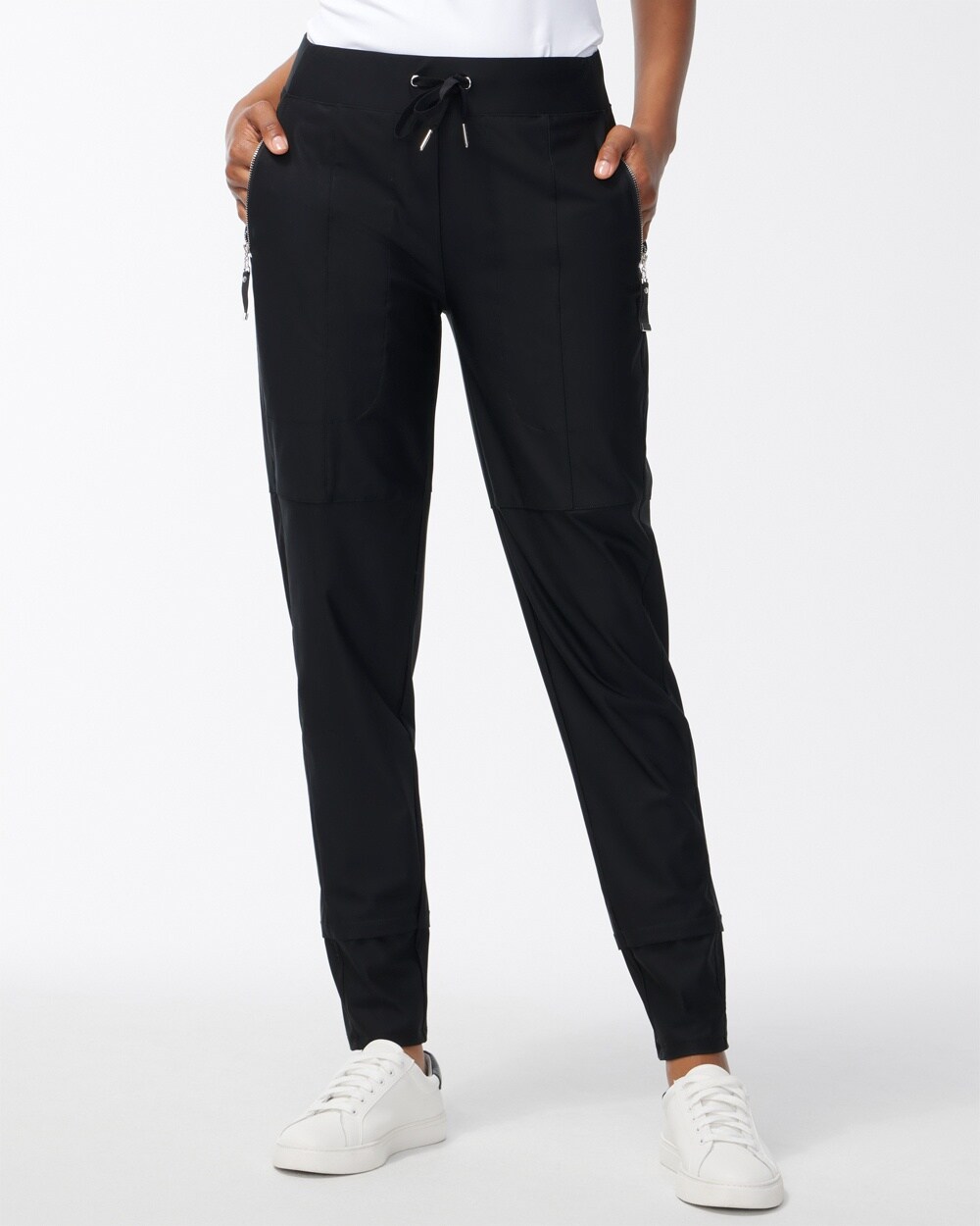 Chico's Zenergy Seam Detail Stretch Pants In Black