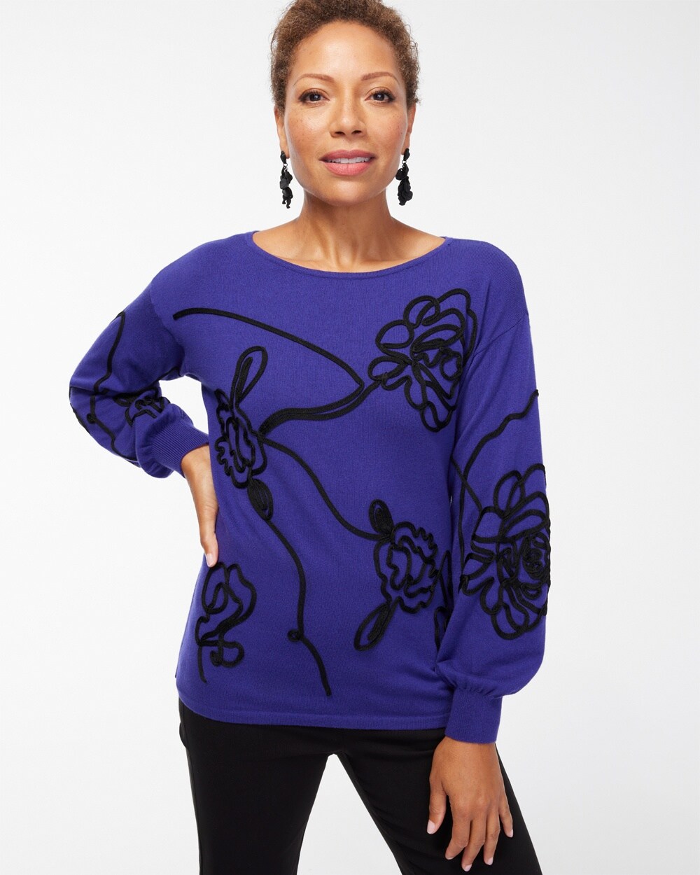Cool Soutache Pullover Sweater