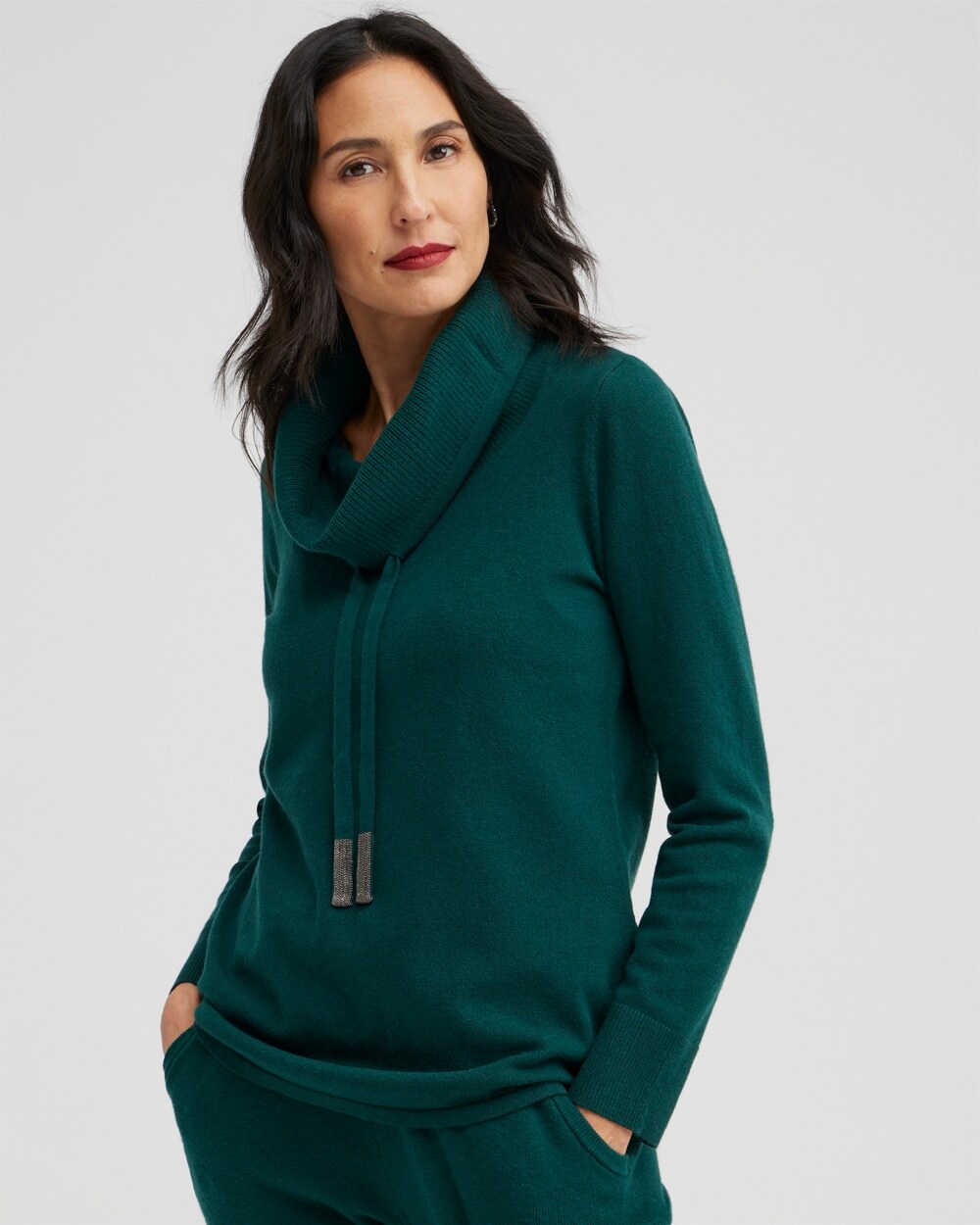 Zenergy Luxe&#174; Cashmere Blend Cowl Sweater