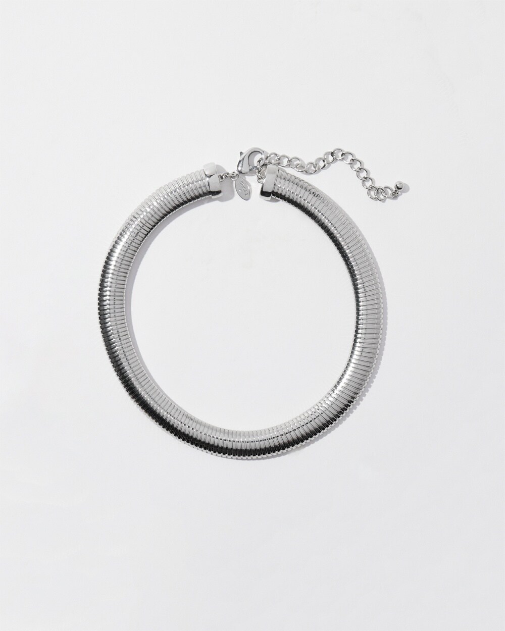 Silver Tone Snake Collar Necklace